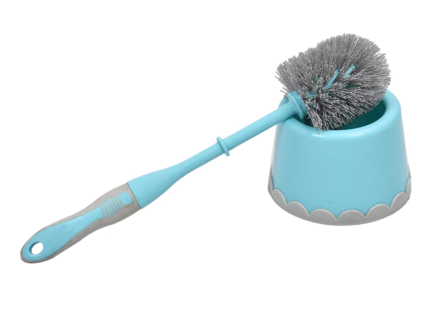 Flush toliet cleaning brush with caddy